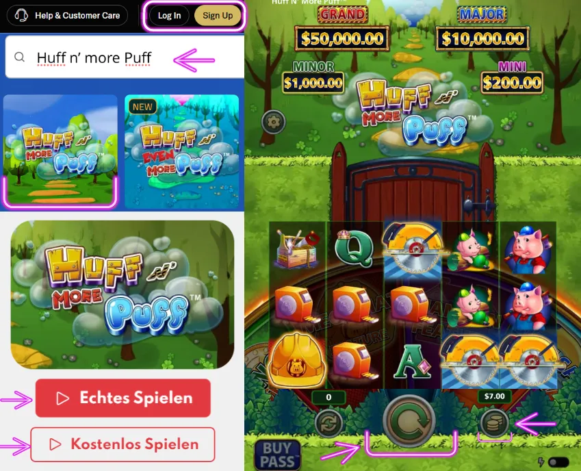 Auf dem Handy spielen