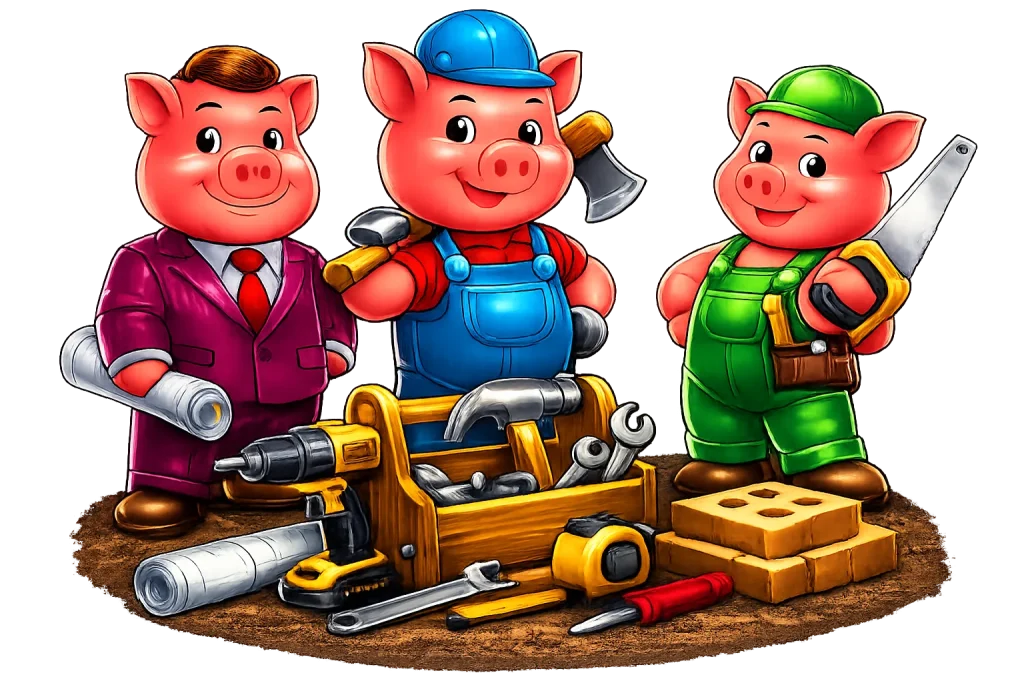 Drei kleine Schweinchen